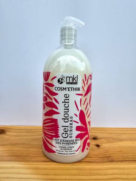MKL - Sprchový gel Oslí mléko z Pyrenejí - na tělo, obličej i vlasy - 1l