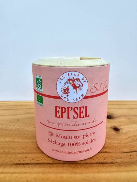 Gruissan – Sůl EPI’SEL– Obohacená o BIO koření – Solnička -250g