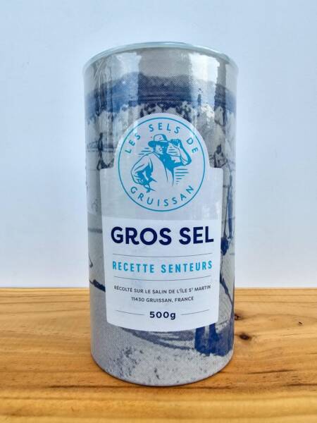 Gruissan – 100% přírodní mořská HRUBÁ sůl -Kartonový obal- 500g