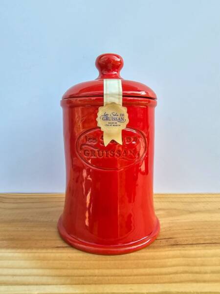 Gruissan - 100% přírodní mořská sůl s příměsí KOŘENÍ -Keramická váza- 500g
