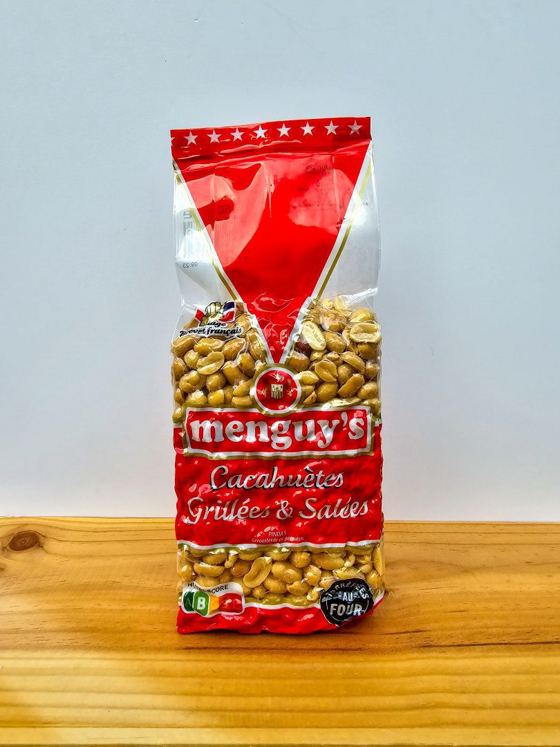 Tradiční francouzské arašídy pražené v troubě, solené Menguy's – 450 g