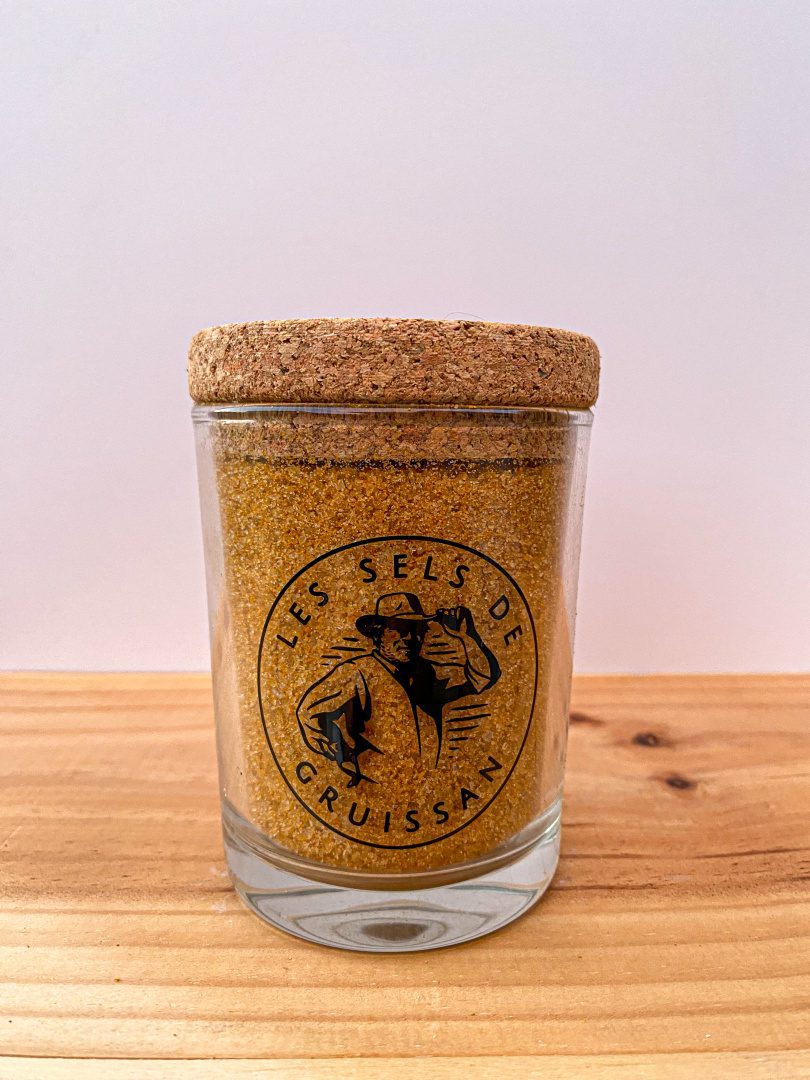 Gruissan - 100% přírodní mořská sůl s příměsí KURKUMA -Skleněná nádoba- 250g