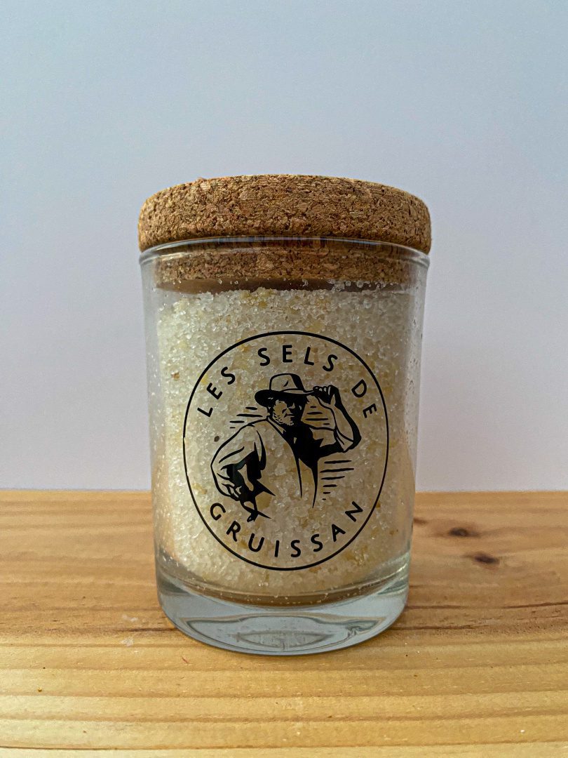 Gruissan – 100% přírodní mořská sůl s příměsí česneku- Skleněná nádoba-250g