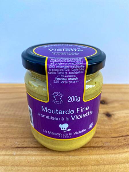 Starofrancouzská jemná hořčice s příchutí fialek – 200g