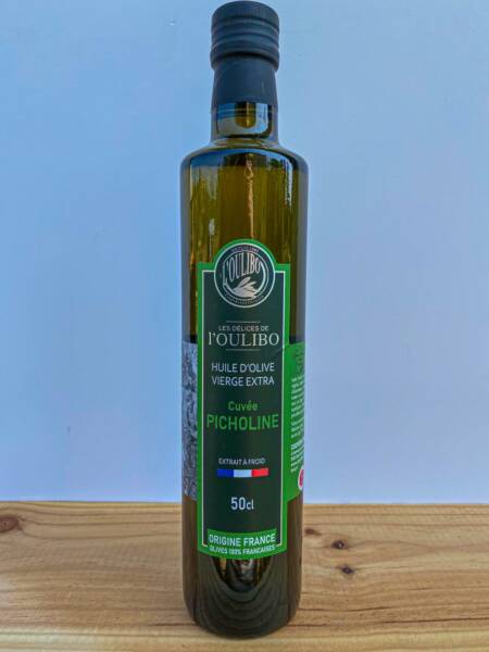 L'Oulibo Cuvée Picholine - Extra panenský olivový olej - Výrazná chuť s tóny čerstvé trávy, zeleného čaje a jemné hořkosti - 500ml
