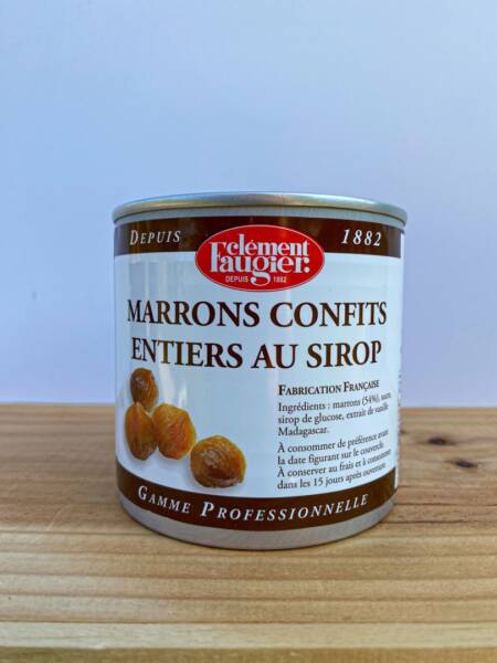 Glazované kaštany v kaštanovém sirupu - z Ardèche -540g | Plechová nádoba