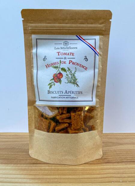Aperitiv sušenky rajčatové s provensálskými bylinkami Les Mirliflores - 120 g