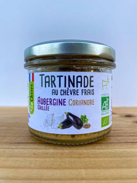 Farmářská pomazánka z čerstvého kozího sýru, grilovaného lilku a koriandru - 90 g