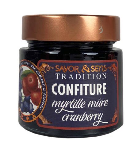 Džem z borůvek, ostružin a brusinek - 270 g