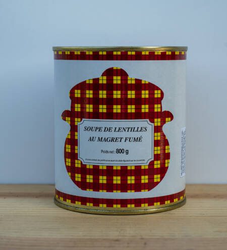 Polévka z čočky s uzeným kachním prsíčkem – 800g