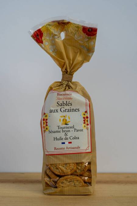Sablés aux Graines – Tradiční francouzské sušenky s výběrem semínek - 130g