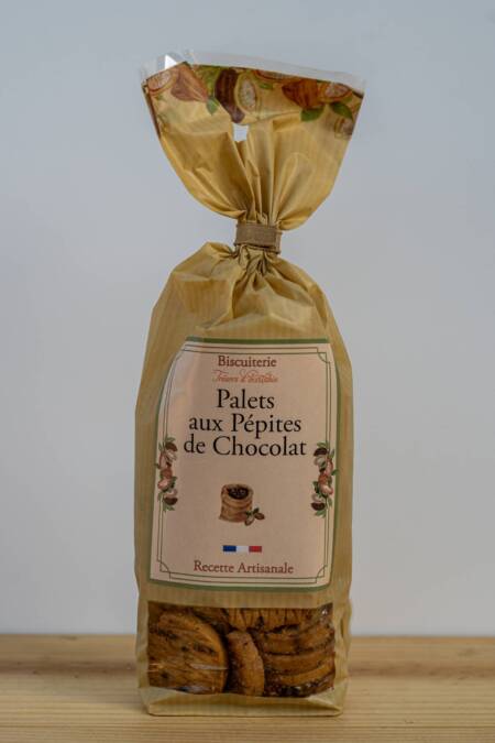 Palets aux Pépites de Chocolat – francouzské máslové sušenky s kousky čokolády - 130g
