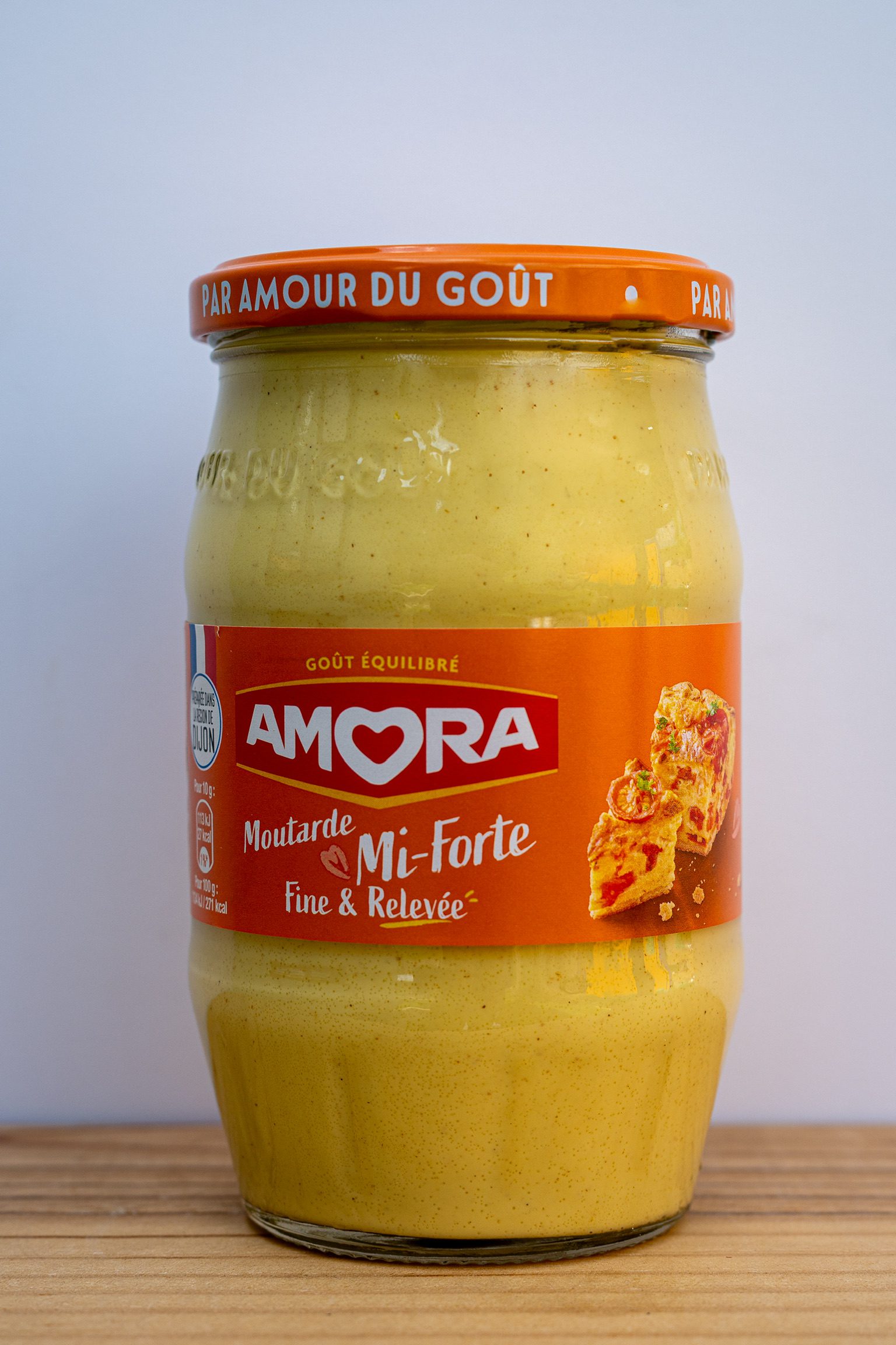 Amora Moutarde Mi-Forte – francouzská středně pikantní hořčice - 415g
