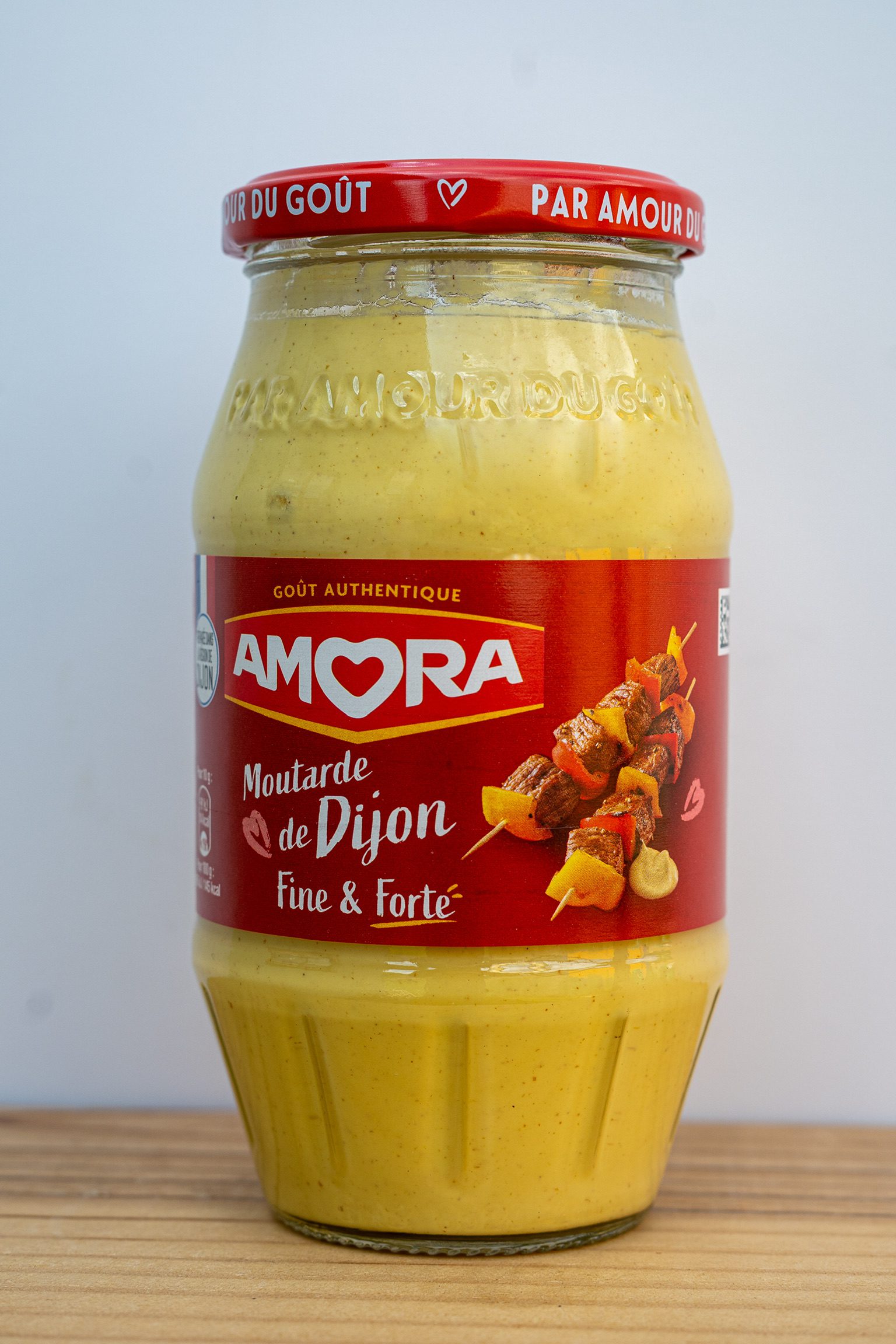 Amora Moutarde de Dijon Fine & Forte – ostrá dijonská hořčice - 435g