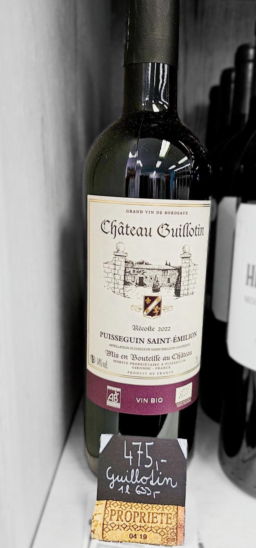Château Guillotin Puisseguin Saint-Émilion 2022 - ALK14% - 750ml