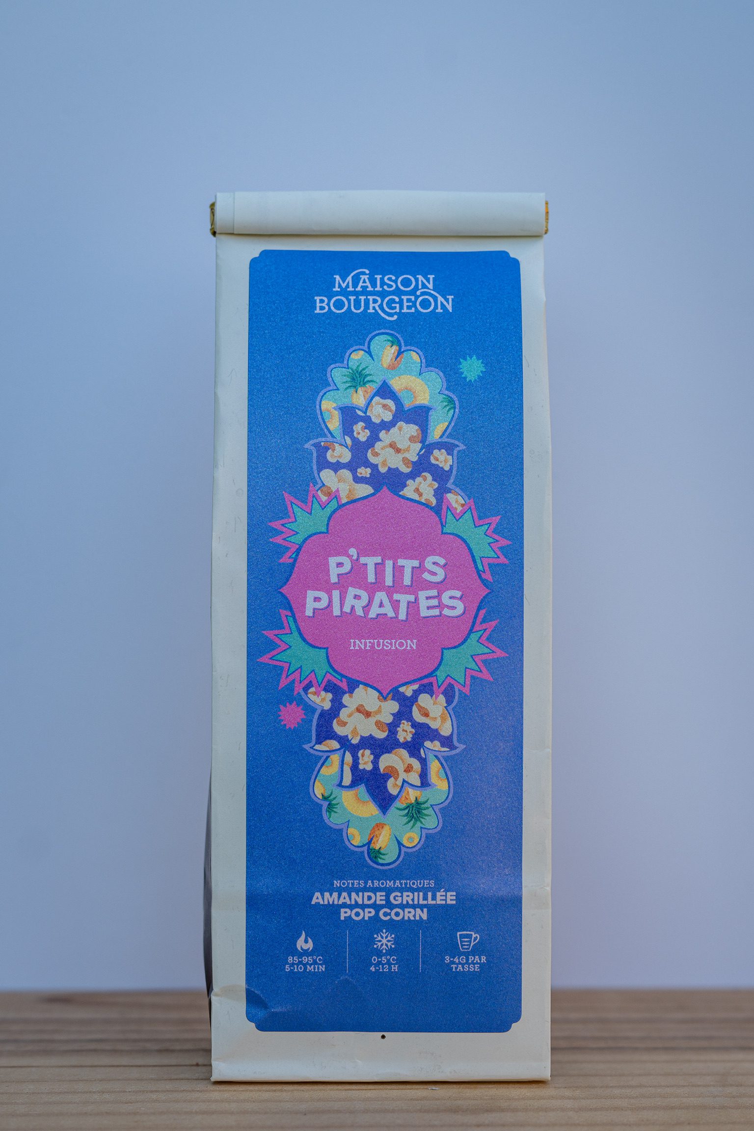 P'tits Pirates – dětská bylinná směs s mandlemi a popcornem, Maison Bourgeon - 100g