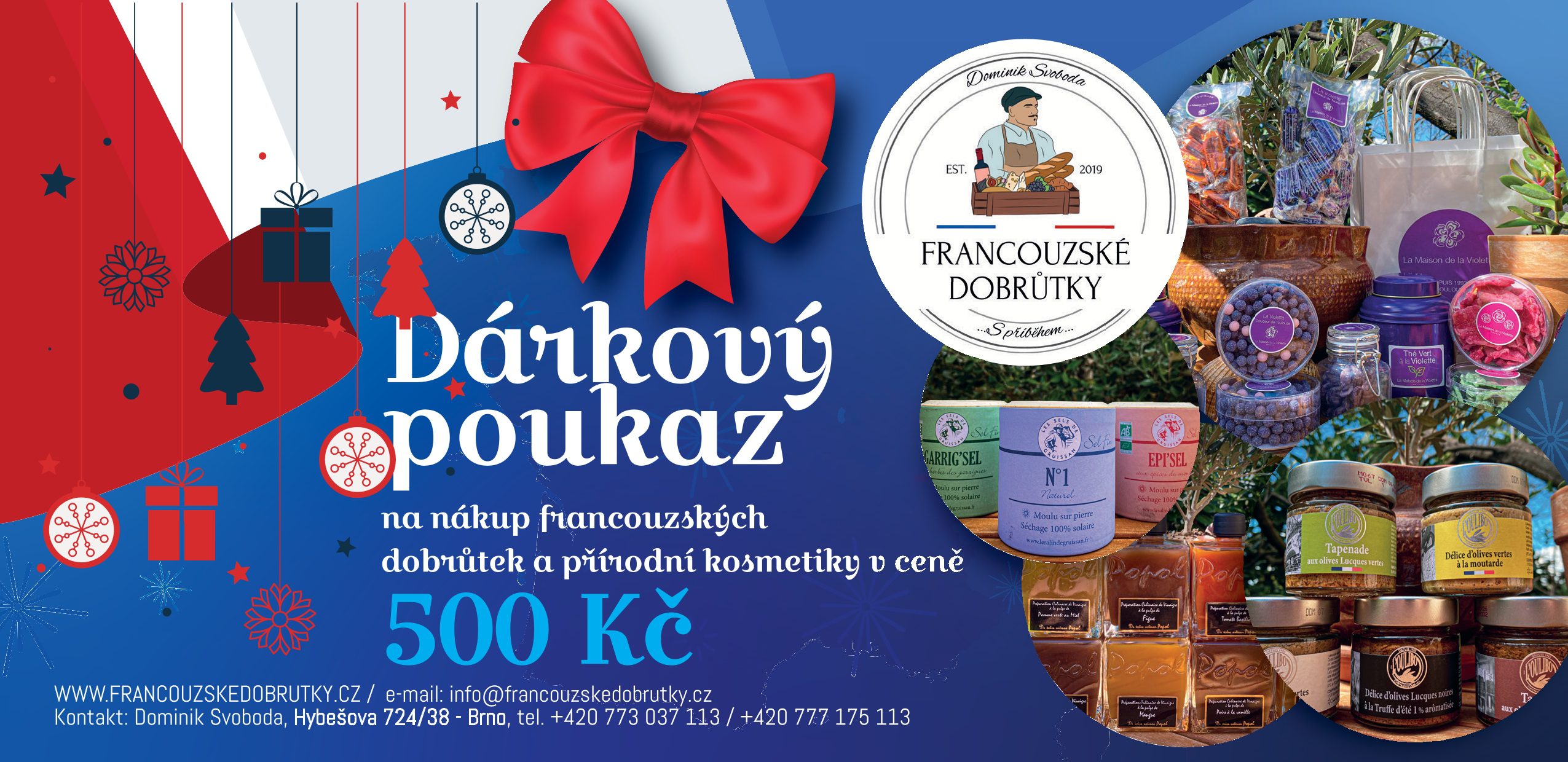 Vánoční dárkový poukaz v různých hodnotách