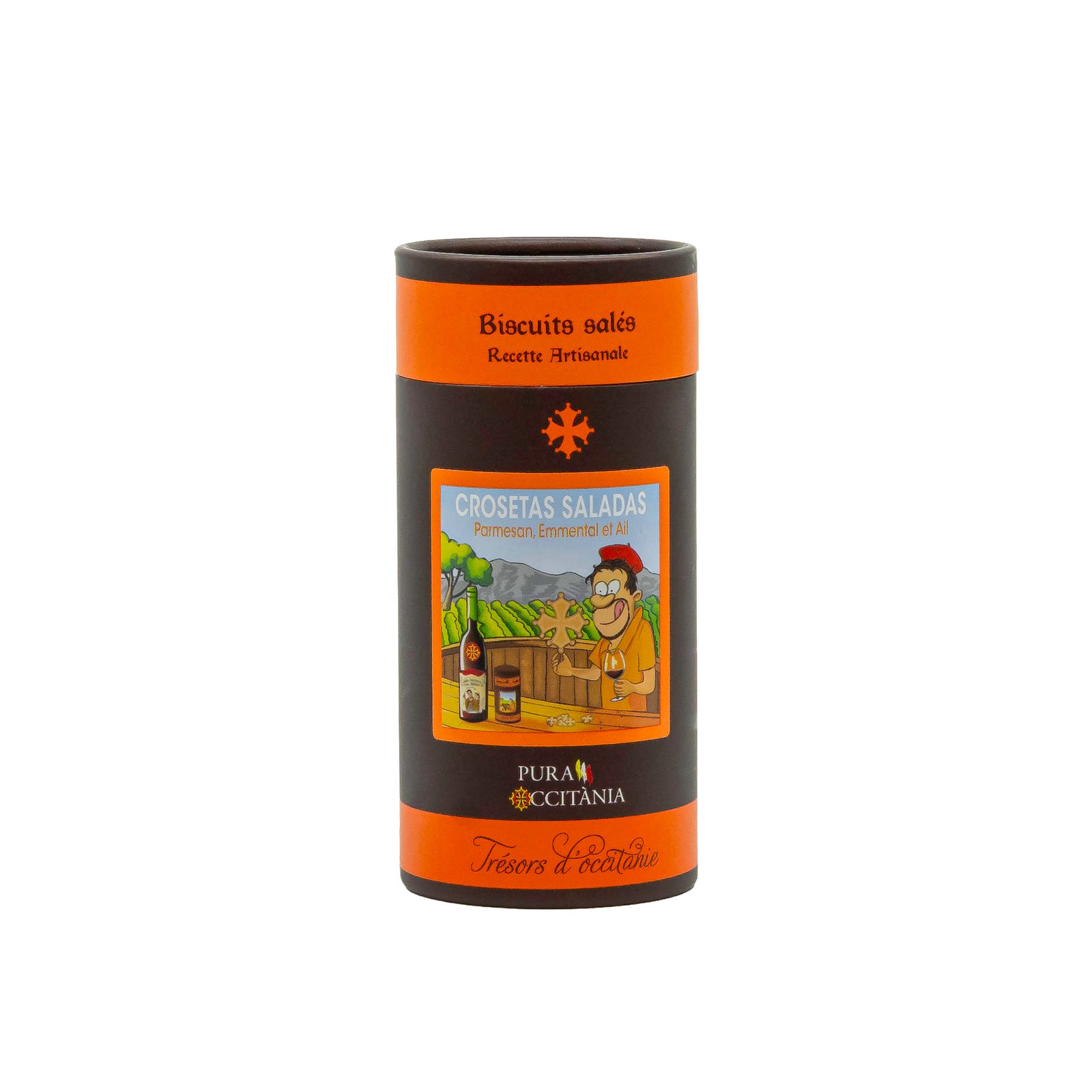 Slané sušenky Crosetas Saladas s Parmazánem, Ementálem a česnekem - 125 g