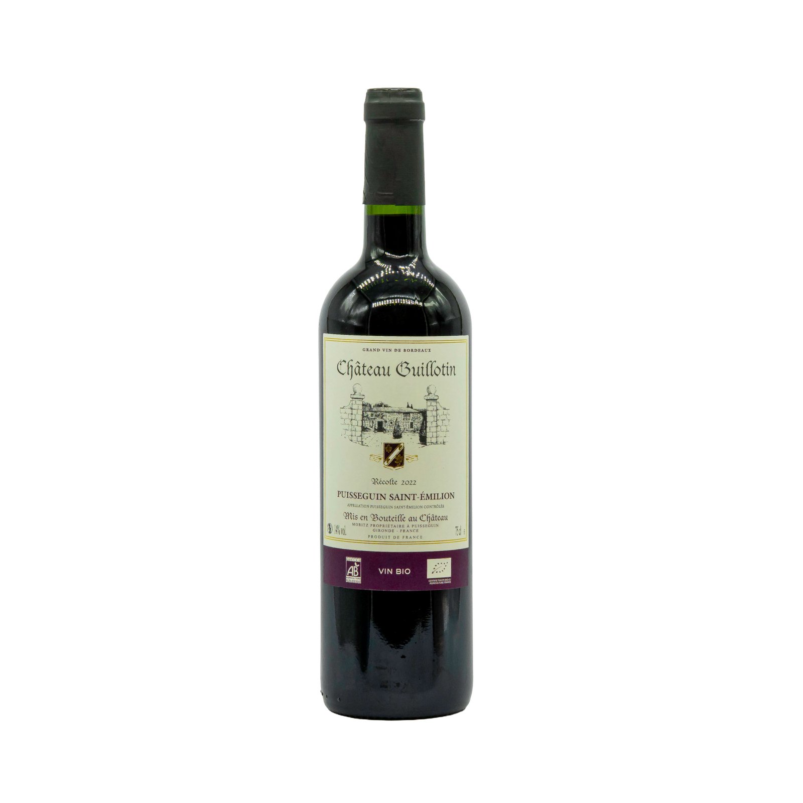 Červené víno Château Guillotin Puisseguin Saint-Émilion 14% vol. - 750 ml