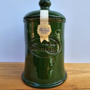 Gruissan - 100% přírodní mořská sůl s příměsí BYLIN (rozmarýn, fenykl) -Keramická váza- 500g