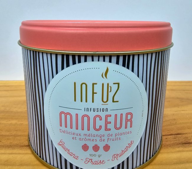INFUZ Minceur - ČAJ na hubnutí - Lahodná kombinace guarany, jahody a rebarbory - 100g