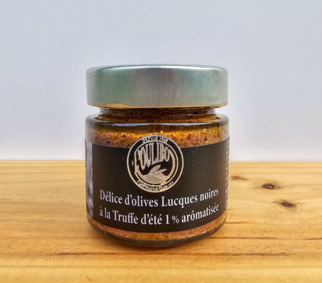 Olivová tapenáda z delikátních černých oliv Lucques a s lanýži - 100g