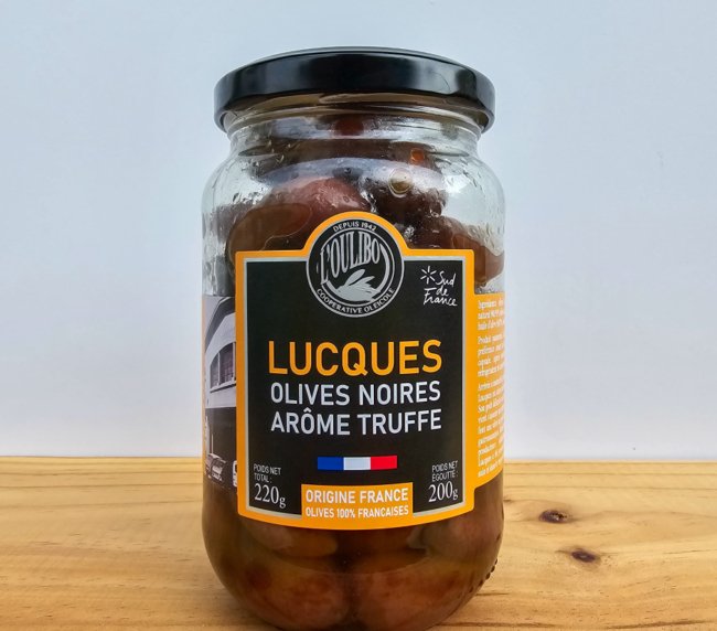 L’Oulibo - Černé olivy Lucques s aroma lanýžů - 200 g