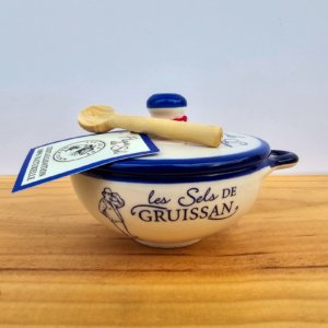 Gruissan – 100% přírodní mořská sůl - Keramické balení s dřevěnou lžičkou - 70g