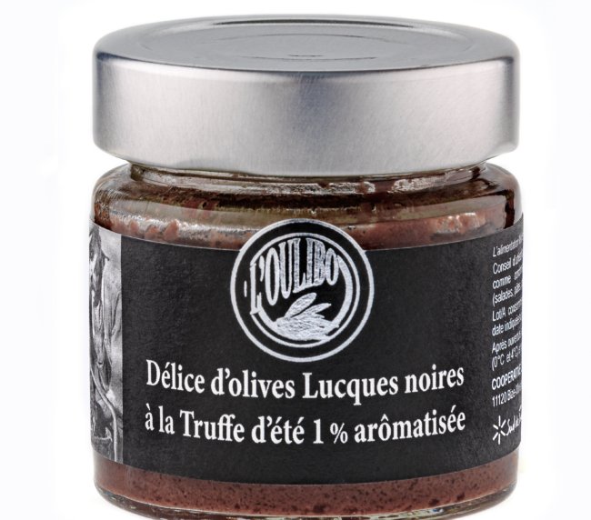 Olivová tapenáda z delikátních černých oliv Lucques a s lanýži - 100g