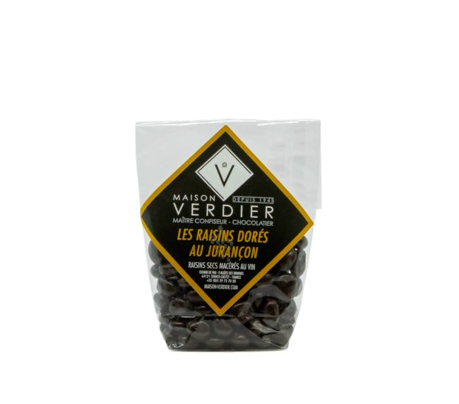 Jemné hrozinky macerované ve francouzském víně, obalené v čokoládě - 150 g