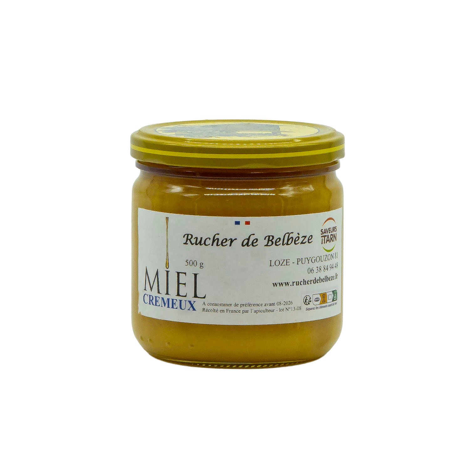 Rucher de Belbéze - Krémový med - od farmáře z jižní Francie (Albi) -500g