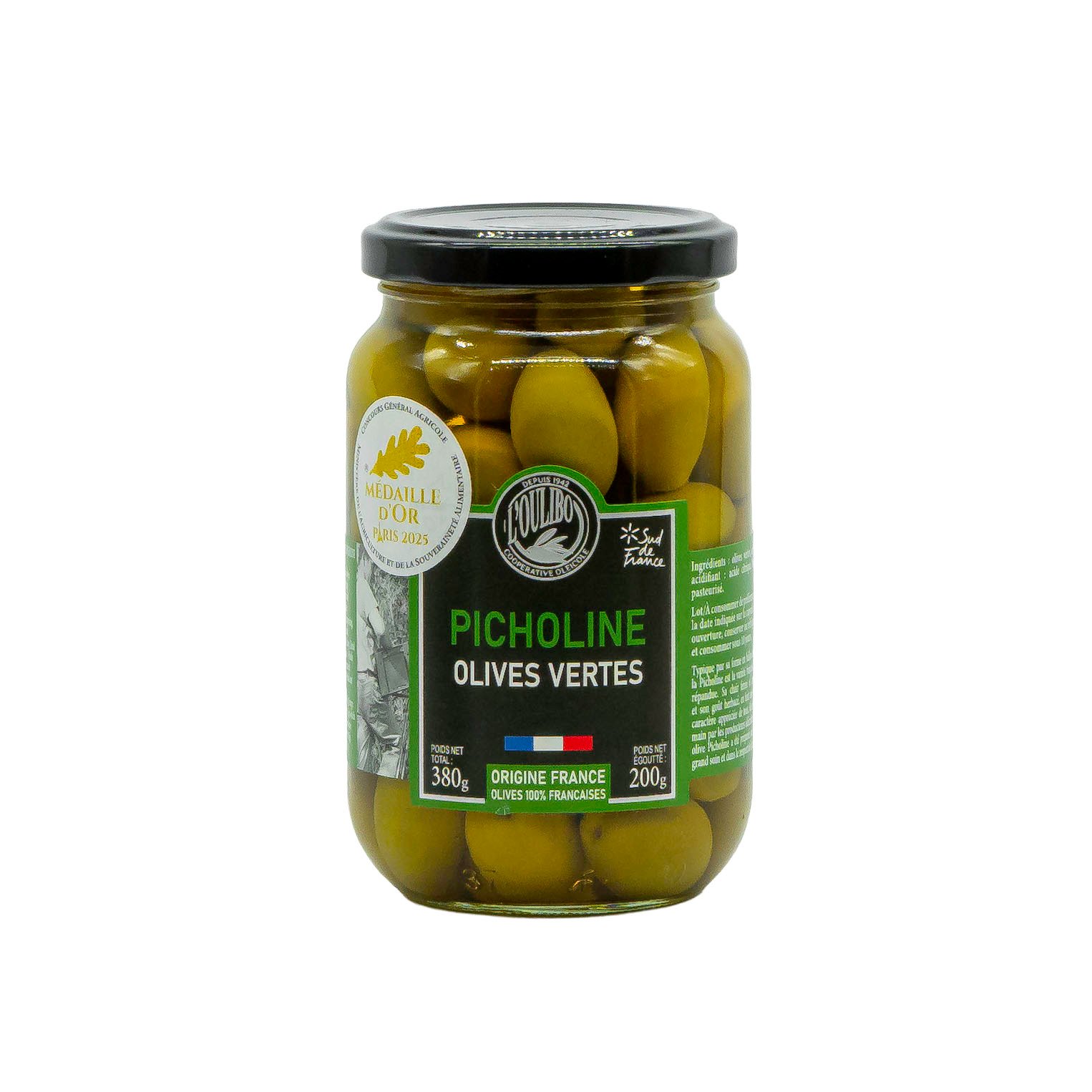 Picholine od L’Oulibo - Zelené olivy - 200 g