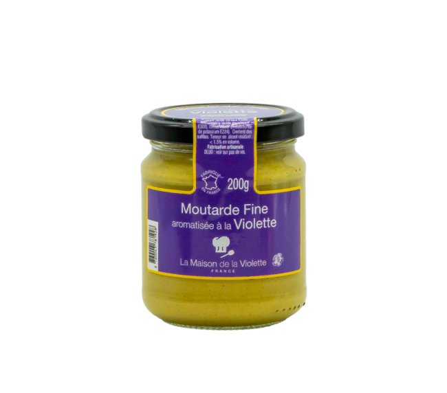 Starofrancouzská jemná hořčice s příchutí fialek – 200g