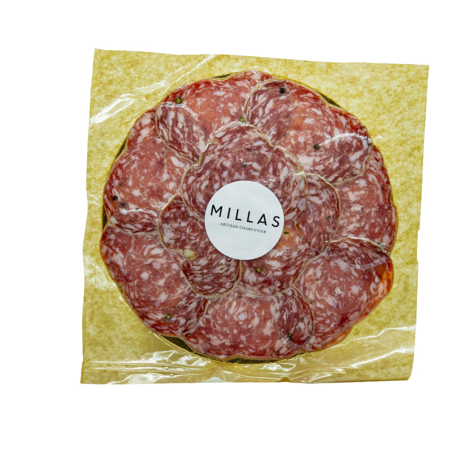 Farmářský salám Millas VEPŘOVO-PEPŘOVÁ růžice - 200g