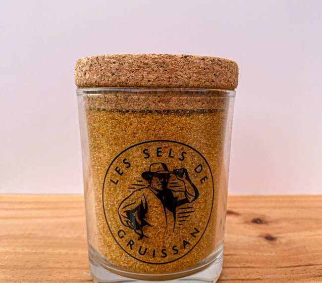 Gruissan - 100% přírodní mořská sůl s příměsí KURKUMA -Skleněná nádoba- 250g