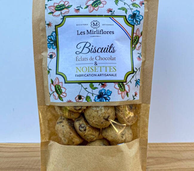Řemeslné sušenky čokoládovo-lískové Les Mirliflores - 120 g