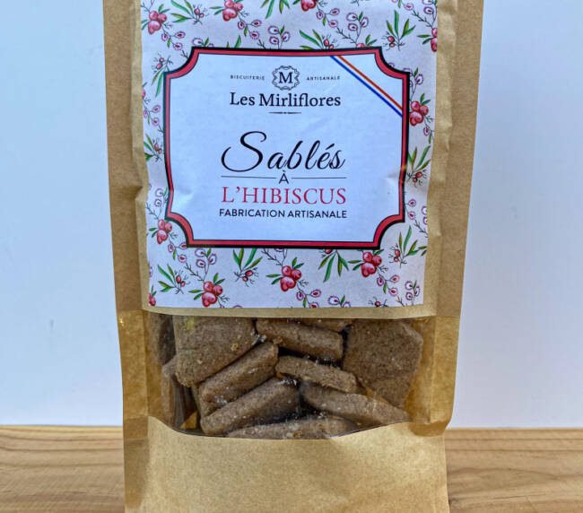 Řemeslné ibiškové máslové pečivo Les Mirliflores - 120 g