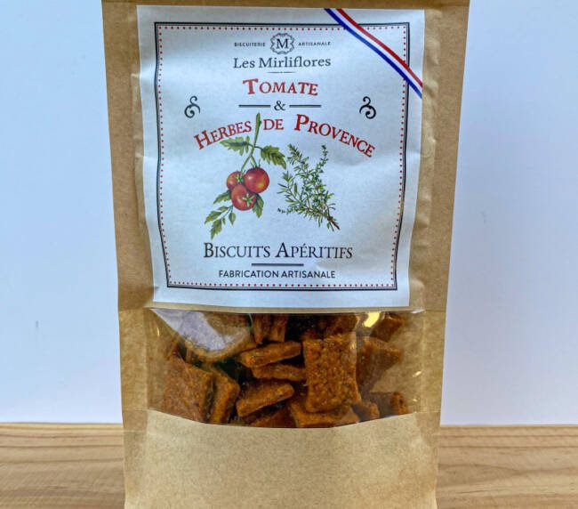 Aperitiv sušenky rajčatové s provensálskými bylinkami Les Mirliflores - 120 g