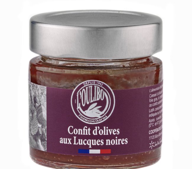 Konfitované olivy s černými Lucques - 100g