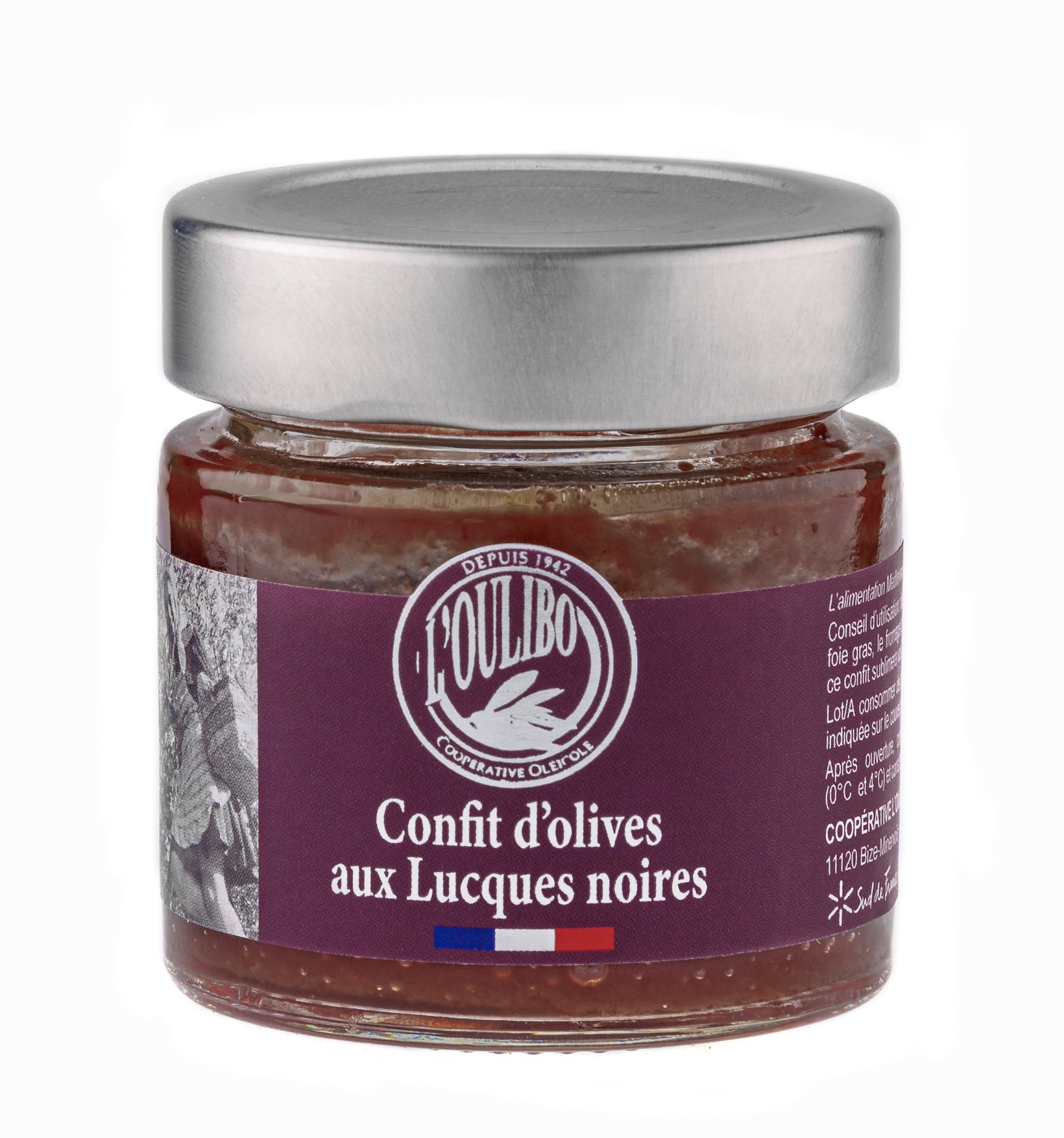 Konfitované olivy s černými Lucques - 100g