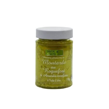 Hořčice Roquefort a pražené mandle -190g