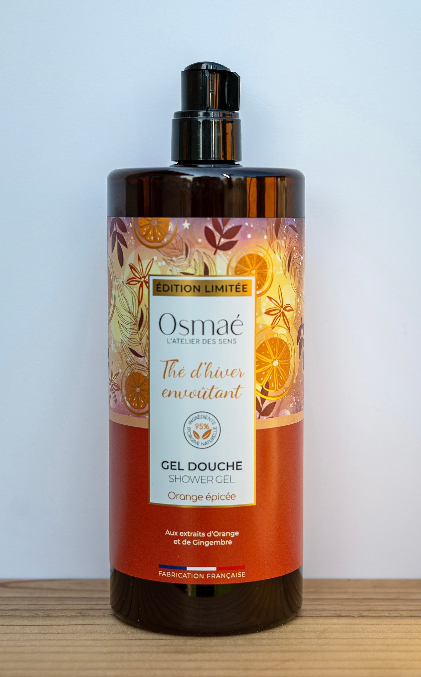 Osmaé Thé d’hiver envoûtant - sprchový gel - pomeranč & koření, limitovaná zimní edice -1l