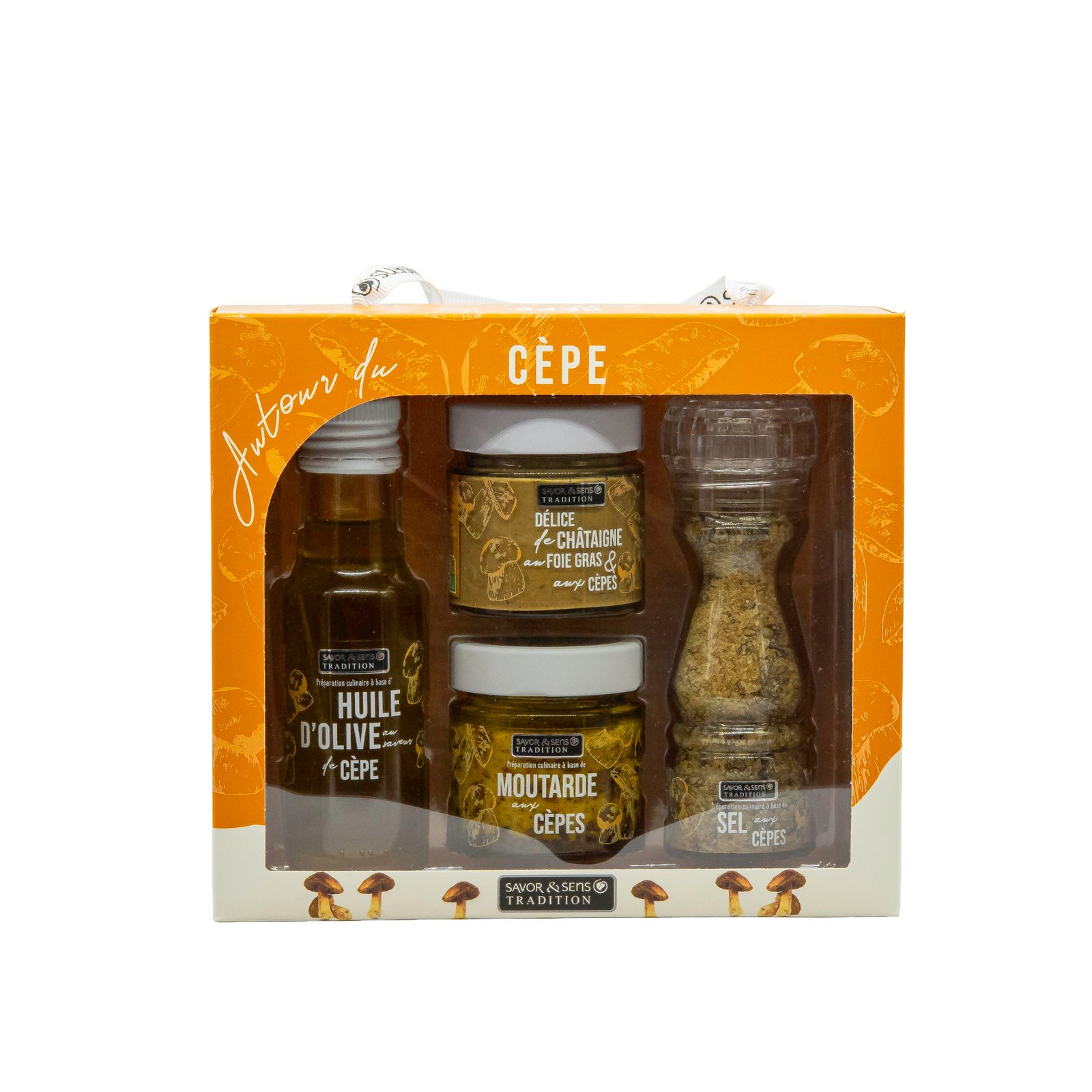 Dárková sada Autour du Cépe - čtyři francouzské speciality s pravými hřiby