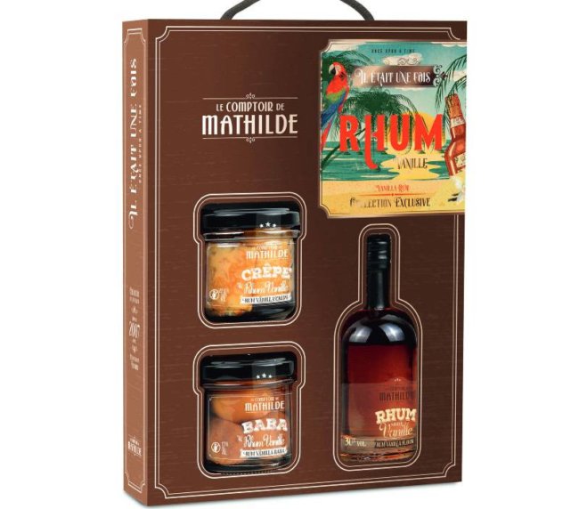 DÁRKOVÁ SADA - Sortiment mini palačinek dušených v rumovém sirupu s vanilkovou příchutí, vanilková rumová baba a rumové aro