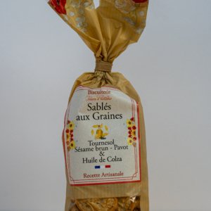 Sablés aux Graines – Tradiční francouzské sušenky s výběrem semínek - 130g