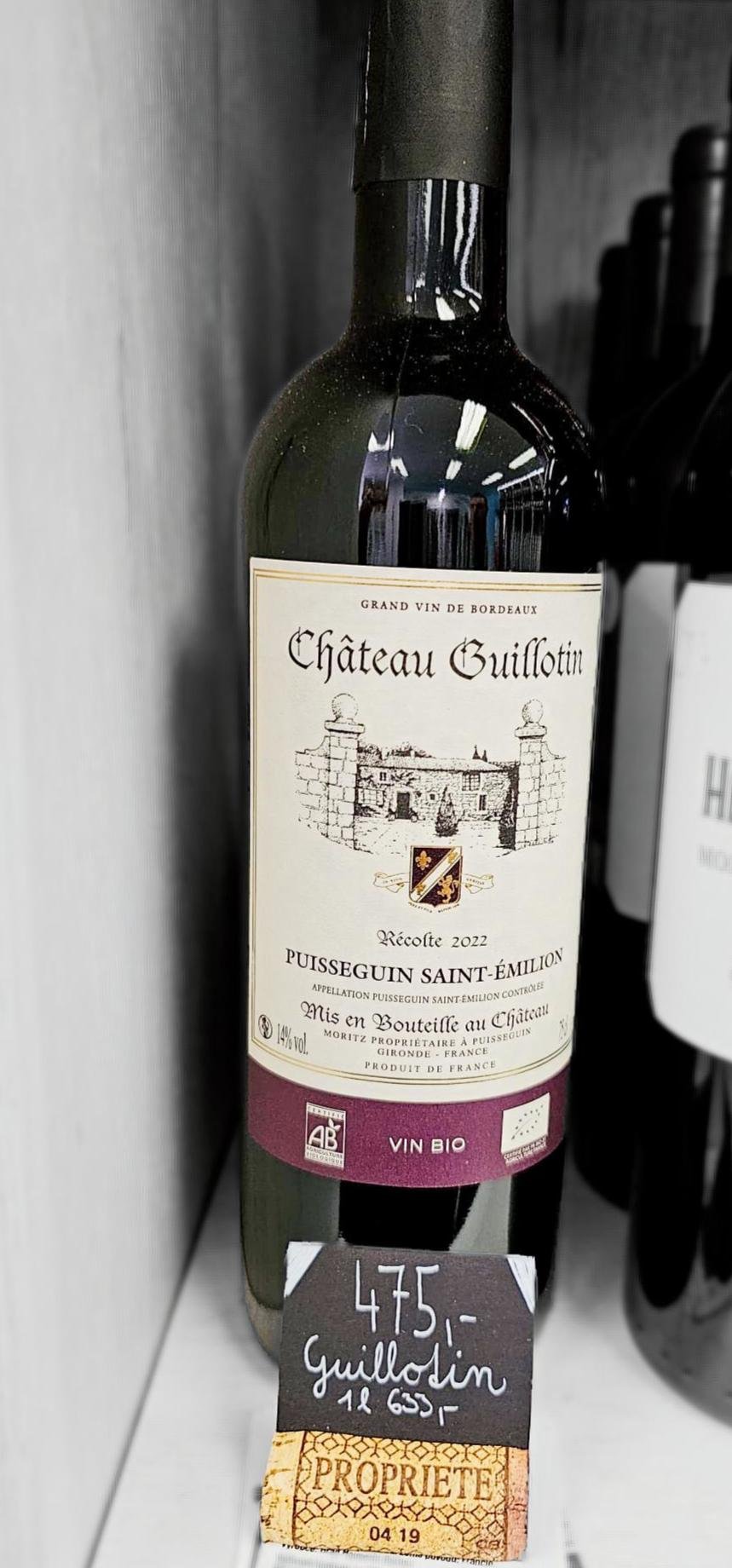 Château Guillotin Puisseguin Saint-Émilion 2022 - ALK14% - 750ml