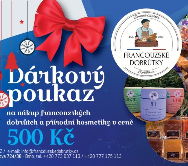 Vánoční dárkový poukaz v různých hodnotách