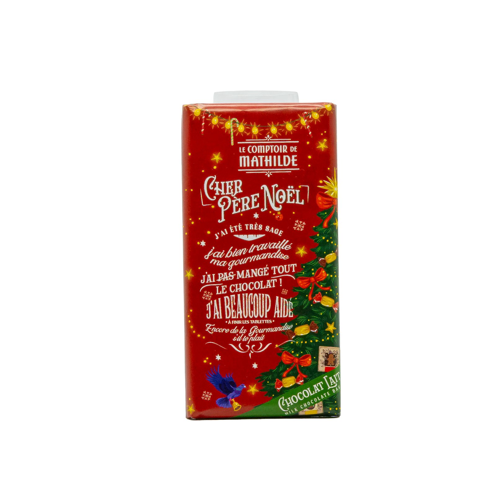 Mléčná čokoláda Le Comptoir de Mathilde „Cher Père Noël“ - 90g