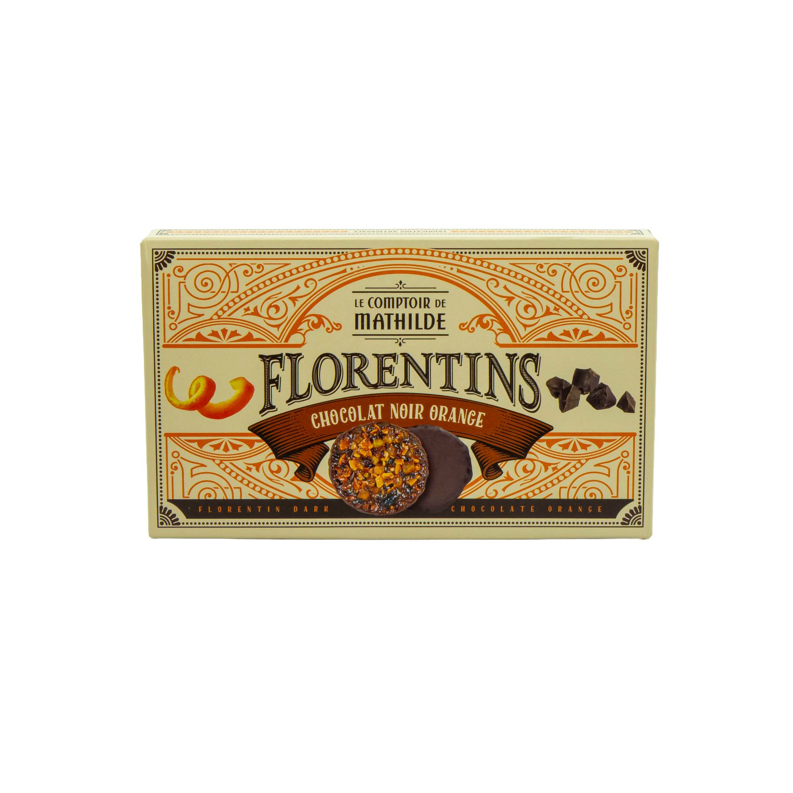 Florentýnky z hořké čokolády s pomerančem - 100g