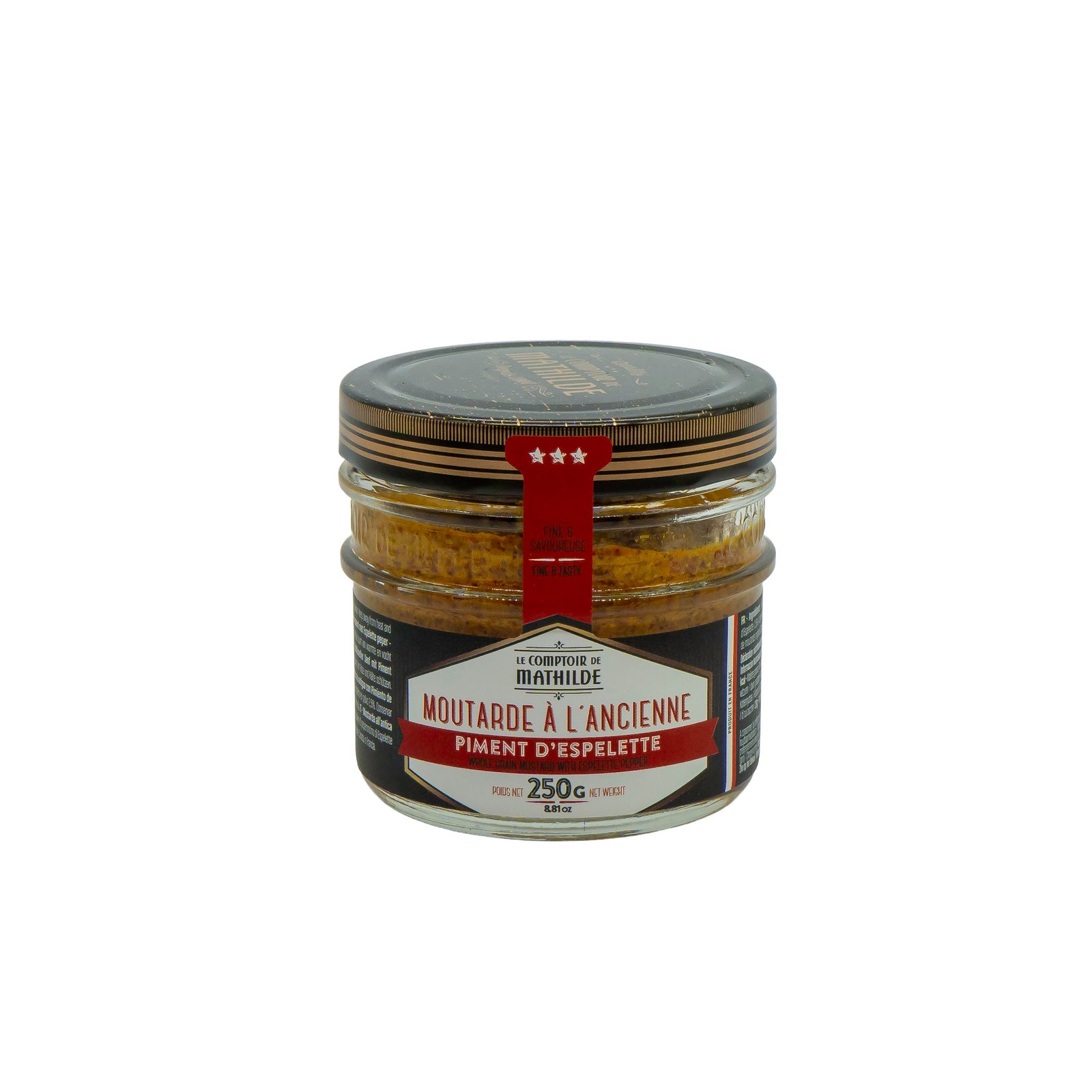 Le Comptoir de Mathilde - hořčice à l’Ancienne – Piment d’Espelette - 250g